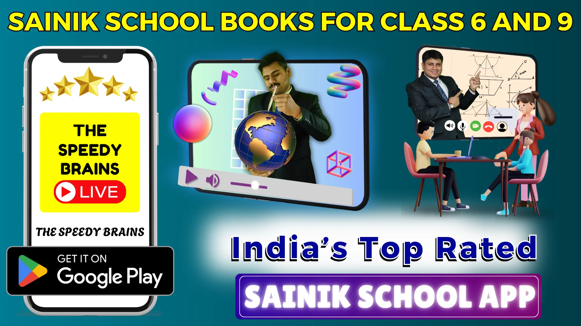 Sainik School Books for Class 6 and 9